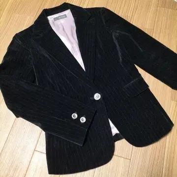 ruJEANS 스트라이프 벨벳 테일러드 자켓