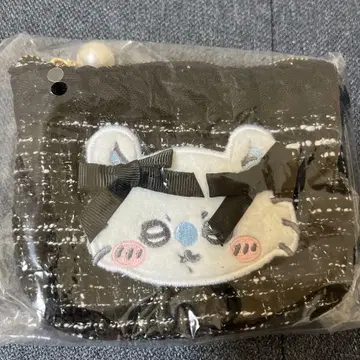 트위드 티슈 파우치 치이카와 (먼작귀) 리본 화장품 소품함 파우치 모몽가