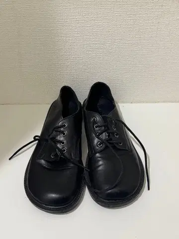 merlet 블랙 레더 레이스업 슈즈