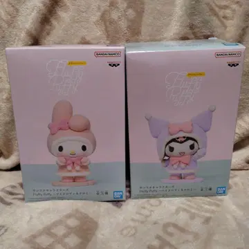 마이멜로디 & 쿠로미 Fluffy Puffy 피규어 세트