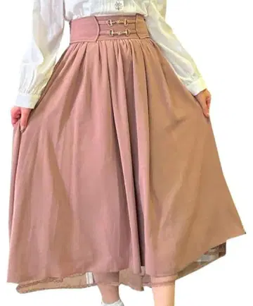 axes femme POETIQUE 비트 부착 백 프릴 스커트