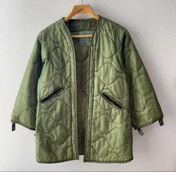 80s 미군 나이트 카모 후드티 라이너 XS 퀼팅 빈티지