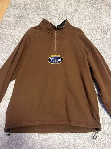 XLARGE 브라운 하프 지퍼 트레이닝복 XL