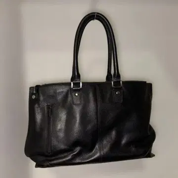 블랙 가죽 비즈니스 백