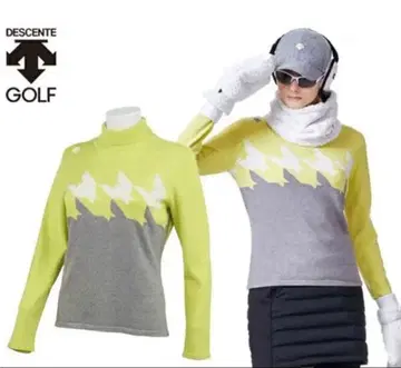 데상트 골프 TORI 그래픽 터틀넥 스웨터 니트