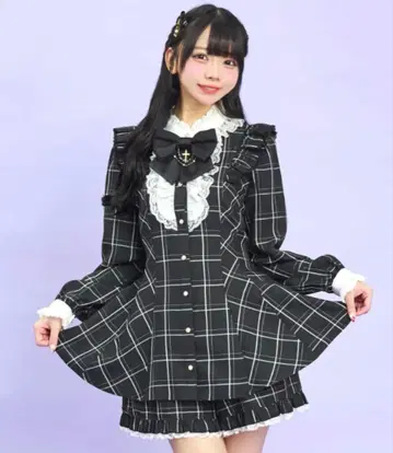 [컨디션 최상] Secret Honey 액세서리 리본 레이스 프릴 셋업