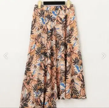 [ 그레이스 콘티넨탈 ] 리조트 프린트 컷 스커트