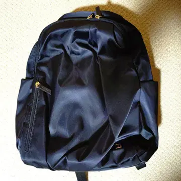 엘르라 어른스러운 아름다운 발수 광택 소재 11 포켓 백팩 블랙