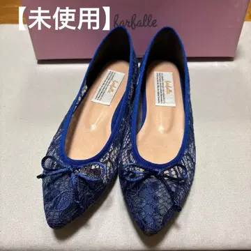 [ 미사용 ] 파르팔레 네이비 레이스 플랫슈즈