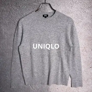 UNIQLO 유니클로 캐시미어 크루넥 스웨터 M 사이즈 그레이