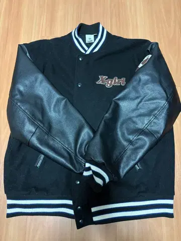 X-girl 바시티 자켓 블랙