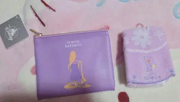 디즈니 스토어 라푼젤&아리엘 플랫 파우치 미니 타월