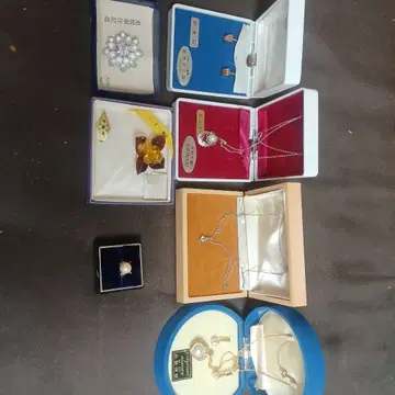 이세시마 펄 목걸이와 귀걸이 세트