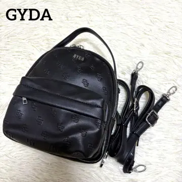 컨디션 최상 GYDA 제이다 미니 백팩 올 패턴 엠보싱 로고 엠보 블랙