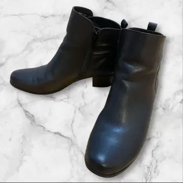 ing 잉그 사이드 지퍼 블랙 숏부츠 가죽 23.5 폭넓음