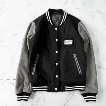 새상품급 해리스 트위드 바시티 자켓 그레이 160