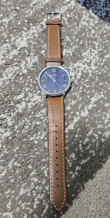 TIMEX 네이비 다이얼 손목시계 50N
