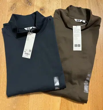 UNIQLO U 3XL 2장 세트 미사용 새상품 브러쉬드 모크넥