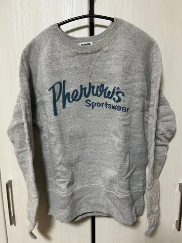 PHERROWS 페로우즈 긴팔 맨투맨 트레이닝복 그레이 남성용 LG