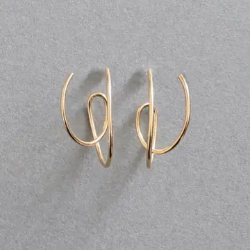 느와르 드 푸피 골드 후프 귀걸이