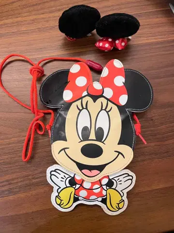 미니 마우스 패스 케이스 & 동전 지갑 헤어핀 세트