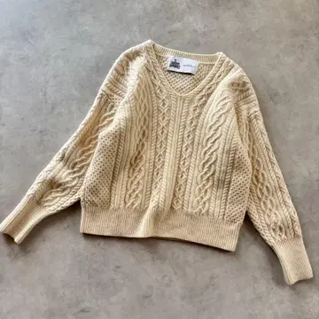 그린레이블리라벨릴랙싱 해밀턴 라무 울 케이블 짜임 아이보리