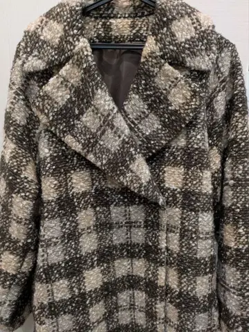 체크 무늬 트위드 자켓 코트 야마다 스콧 클럽