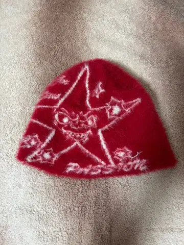 PASSION 빨간 별 니트 모자