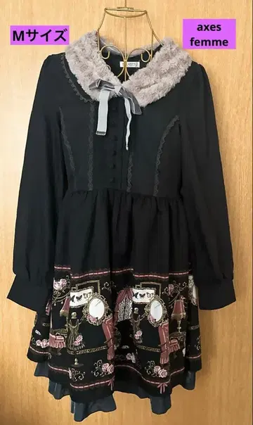 [ axes femme ] 엑시즈팜 원피스 탈착식 옷깃 걸리시 M