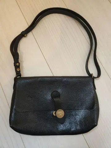 ILBISONTE 블랙 가죽 숄더백