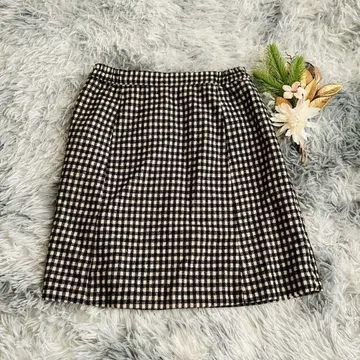 snidel 스나이델 (F) 깅엄 체크 패턴 타이트 스커트 미니 기장