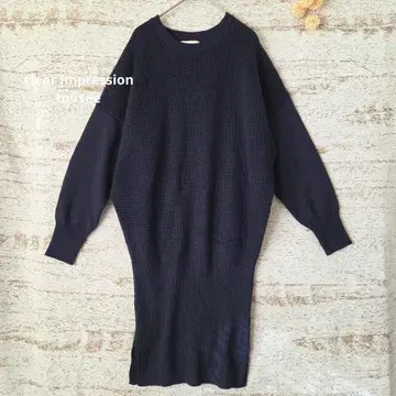 clear impression musee 니트 원피스 네이비 프리 사이즈