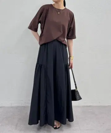 loungedress 패널 개더 스커트 블랙