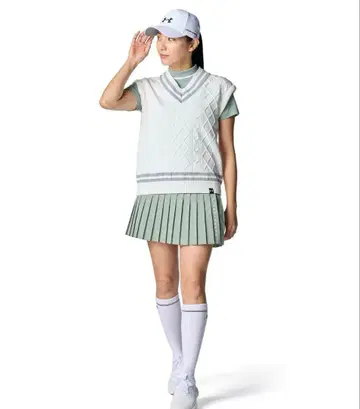 언더아머 플리츠 스커트 골프 M 여성용