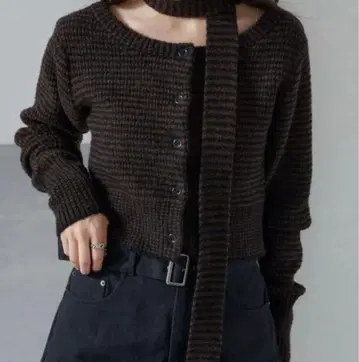kastane 보타이 니트 가디건
