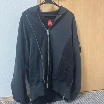 MSSD 집업 후드 부착 후드티 블랙