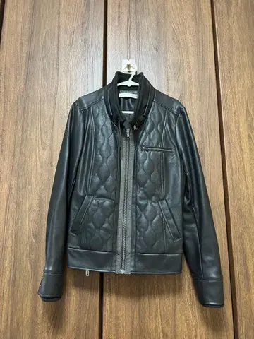 여성용 블랙 페이크 가죽 자켓