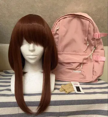 나의 히어로 아카데미아 우라라카 오챠코 코스프레 세트 가발 백팩 기타