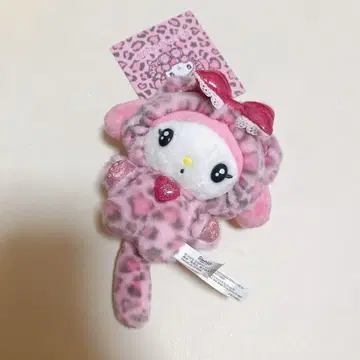 산리오 마이멜로디 갸루 고양이 봉제 인형 마스코트 키링 새상품