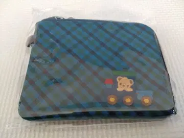 미사용 새상품 파미리아 패스 케이스 블루 계열 체크