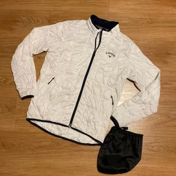 캘러웨이 골프 풀 집업 패딩 자켓 남성용 L 화이트