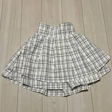 evelyn 트위드 더블 플레어 스커트