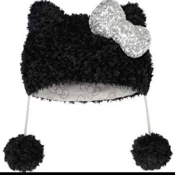 usj 유니버셜 키티 폼폼 포함 햇 블랙