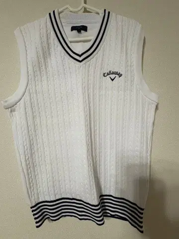 Callaway 케이블 니트 베스트 L 사이즈