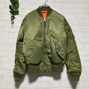 알파 MA-1 플라이트 자켓 카키 쇼트 기장 리버서블 그린 Y2K