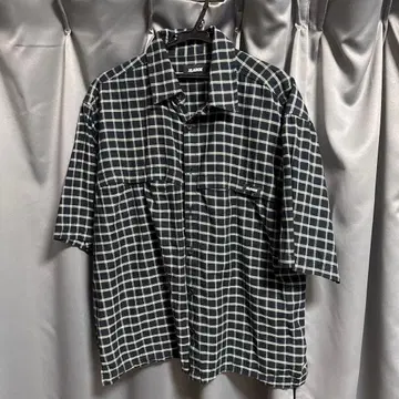 XLARGE 체크 무늬 반팔 셔츠 L 사이즈