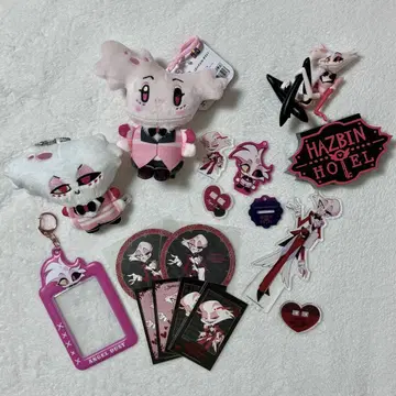 해즈빈 호텔 엔젤 더스트 봉제 인형 금박 카드 아크릴 스탠드