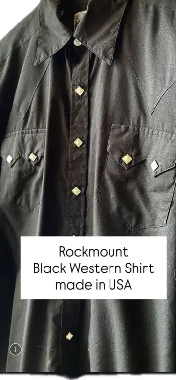 Rockmount 블랙 웨스턴 셔츠 USA제