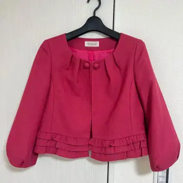 LAISSE PASSE 노카라 자켓 핑크 스프링 코트 M