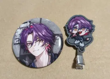 니지산지 2시라던가 와타라이 히바리 캔뱃지 헤어 클립 세트